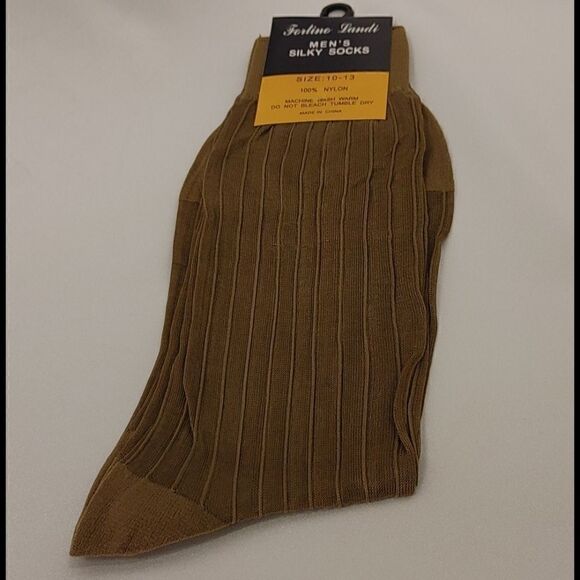 MEN'S FORTINO LANDI SILKY SHEER DRESS SOCK - Picture 1 of 3